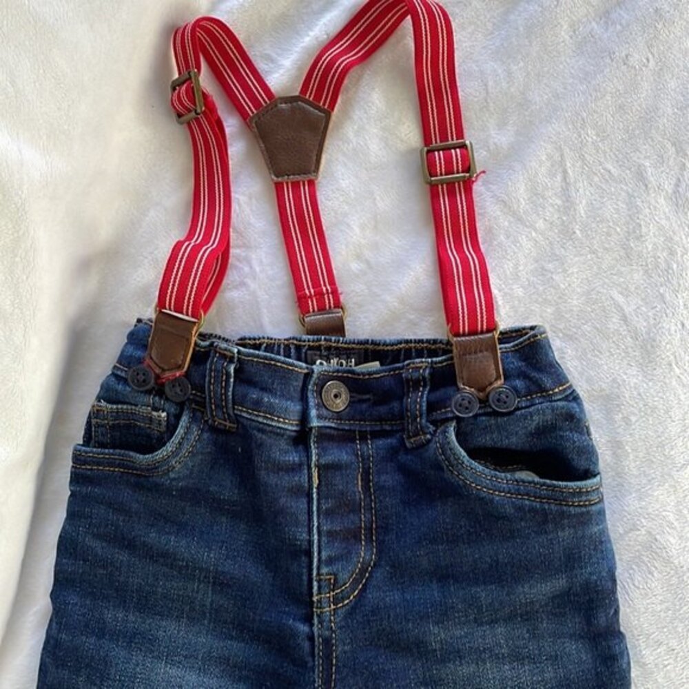 Oshkosh Lined Pants with Suspenders 18M